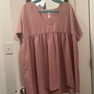 tunic size large soft pink